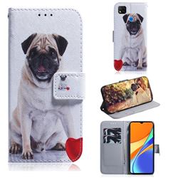 Pug Dog PU Leather Wallet Case for Xiaomi Redmi 9C