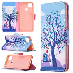 Tree and Owls Leather Wallet Case for Xiaomi Redmi 9C