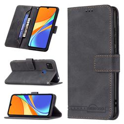 Binfen Color RFID Blocking Leather Wallet Case for Xiaomi Redmi 9C - Black