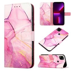 Pink Purple Marble Leather Wallet Protective Case for Xiaomi Redmi 9C
