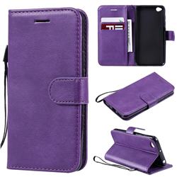 Retro Greek Classic Smooth PU Leather Wallet Phone Case for Mi Xiaomi Redmi Go - Purple