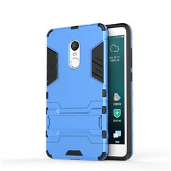 Armor Premium Tactical Grip Kickstand Shockproof Dual Layer Rugged Hard Cover for Xiaomi Redmi Note 4 Red Mi Note4 - Light Blue