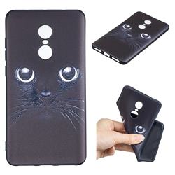 Bearded Feline 3D Embossed Relief Black TPU Cell Phone Back Cover for Xiaomi Redmi Note 4 Red Mi Note4