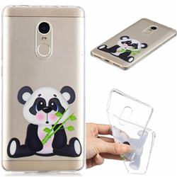 Bamboo Panda Clear Varnish Soft Phone Back Cover for Xiaomi Redmi Note 4 Red Mi Note4