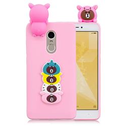 Expression Bear Soft 3D Climbing Doll Soft Case for Xiaomi Redmi Note 4 Red Mi Note4