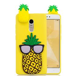 Big Pineapple Soft 3D Climbing Doll Soft Case for Xiaomi Redmi Note 4 Red Mi Note4