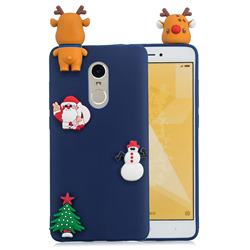 Navy Elk Christmas Xmax Soft 3D Silicone Case for Xiaomi Redmi Note 4 Red Mi Note4