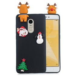 Black Elk Christmas Xmax Soft 3D Silicone Case for Xiaomi Redmi Note 4 Red Mi Note4