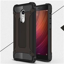 King Kong Armor Premium Shockproof Dual Layer Rugged Hard Cover for Xiaomi Redmi Note 4 Red Mi Note4 - Black Gold
