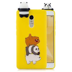 Striped Bear Soft 3D Climbing Doll Soft Case for Xiaomi Redmi Note 4 Red Mi Note4