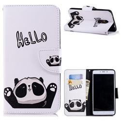 Hello Panda Leather Wallet Case for Xiaomi Redmi Note 4 Red Mi Note4