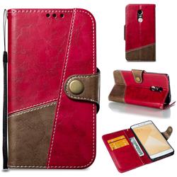 Retro Magnetic Stitching Wallet Flip Cover for Xiaomi Redmi Note 4 Red Mi Note4 - Rose Red