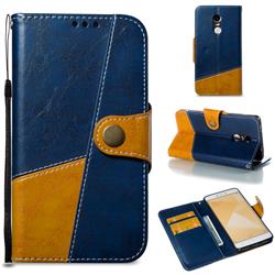 Retro Magnetic Stitching Wallet Flip Cover for Xiaomi Redmi Note 4 Red Mi Note4 - Blue