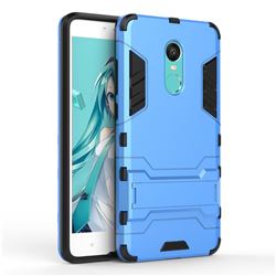 Armor Premium Tactical Grip Kickstand Shockproof Dual Layer Rugged Hard Cover for Xiaomi Redmi Note 4X - Light Blue