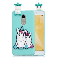 Couple Unicorn Soft 3D Climbing Doll Soft Case for Xiaomi Redmi Note 4X