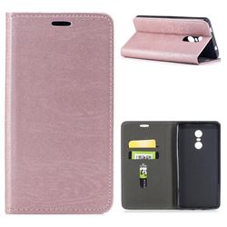 Tree Bark Pattern Automatic suction Leather Wallet Case for Xiaomi Redmi Note 4X - Rose Gold