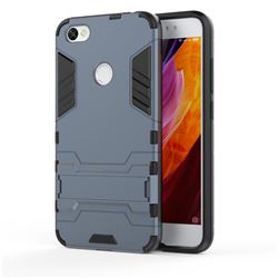 Armor Premium Tactical Grip Kickstand Shockproof Dual Layer Rugged Hard Cover for Xiaomi Redmi Note 5A - Navy