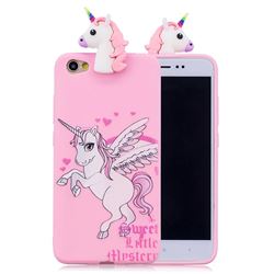 Wings Unicorn Soft 3D Climbing Doll Soft Case for Xiaomi Redmi Note 5A
