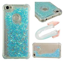 Dynamic Liquid Glitter Sand Quicksand TPU Case for Xiaomi Redmi Note 5A - Silver Blue Star