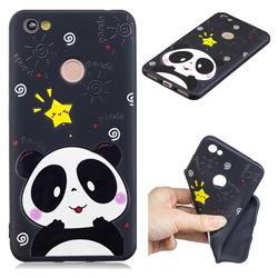 Cute Bear 3D Embossed Relief Black TPU Cell Phone Back Cover for Xiaomi Redmi Note 5A