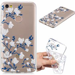 Magnolia Flower Clear Varnish Soft Phone Back Cover for Xiaomi Redmi Note 5A