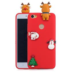 Red Elk Christmas Xmax Soft 3D Silicone Case for Xiaomi Redmi Note 5A