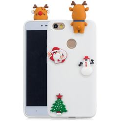 White Elk Christmas Xmax Soft 3D Silicone Case for Xiaomi Redmi Note 5A