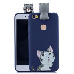 Big Face Cat Soft 3D Climbing Doll Soft Case for Xiaomi Redmi Note 5A