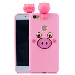 Small Pink Pig Soft 3D Climbing Doll Soft Case for Xiaomi Redmi Note 5A