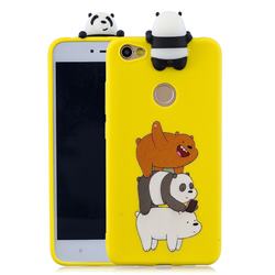 Striped Bear Soft 3D Climbing Doll Soft Case for Xiaomi Redmi Note 5A