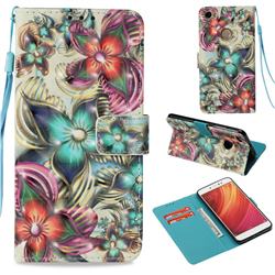 Kaleidoscope Flower 3D Painted Leather Wallet Case for Xiaomi Redmi Note 5A