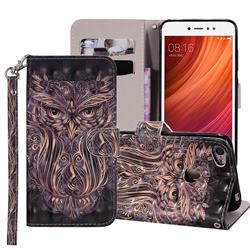 Tribal Owl 3D Painted Leather Phone Wallet Case Cover for Xiaomi Redmi Note 5A