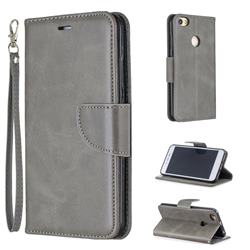 Classic Sheepskin PU Leather Phone Wallet Case for Xiaomi Redmi Note 5A - Gray