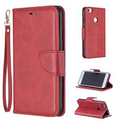 Classic Sheepskin PU Leather Phone Wallet Case for Xiaomi Redmi Note 5A - Red