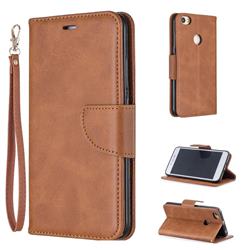 Classic Sheepskin PU Leather Phone Wallet Case for Xiaomi Redmi Note 5A - Brown