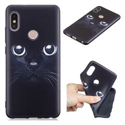 Bearded Feline 3D Embossed Relief Black TPU Cell Phone Back Cover for Xiaomi Redmi Note 5 Pro
