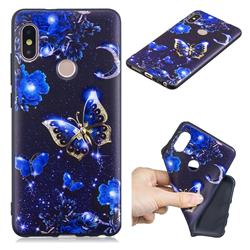 Phnom Penh Butterfly 3D Embossed Relief Black TPU Cell Phone Back Cover for Xiaomi Redmi Note 5 Pro