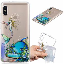 Mermaid Clear Varnish Soft Phone Back Cover for Xiaomi Redmi Note 5 Pro