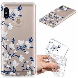 Magnolia Flower Clear Varnish Soft Phone Back Cover for Xiaomi Redmi Note 5 Pro
