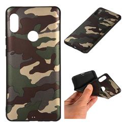 Camouflage Soft TPU Back Cover for Xiaomi Redmi Note 5 Pro - Gold Green
