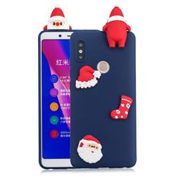 Navy Santa Claus Christmas Xmax Soft 3D Silicone Case for Xiaomi Redmi Note 5 Pro