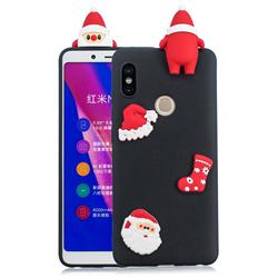 Black Santa Claus Christmas Xmax Soft 3D Silicone Case for Xiaomi Redmi Note 5 Pro