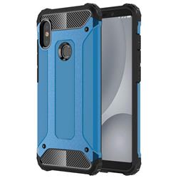 King Kong Armor Premium Shockproof Dual Layer Rugged Hard Cover for Xiaomi Redmi Note 5 Pro - Sky Blue
