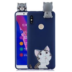 Big Face Cat Soft 3D Climbing Doll Soft Case for Xiaomi Redmi Note 5 Pro