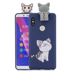 Grinning Cat Soft 3D Climbing Doll Stand Soft Case for Xiaomi Redmi Note 5 Pro