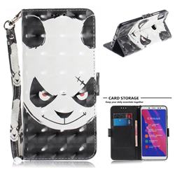 Angry Bear 3D Painted Leather Wallet Phone Case for Xiaomi Redmi Note 5 Pro