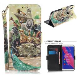 Beast Zoo 3D Painted Leather Wallet Phone Case for Xiaomi Redmi Note 5 Pro