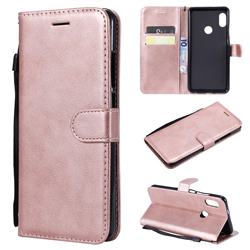 Retro Greek Classic Smooth PU Leather Wallet Phone Case for Xiaomi Redmi Note 5 Pro - Rose Gold