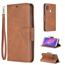 Classic Sheepskin PU Leather Phone Wallet Case for Xiaomi Redmi Note 5 Pro - Brown
