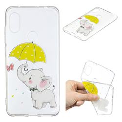 Umbrella Elephant Super Clear Soft TPU Back Cover for Mi Xiaomi Redmi Note 6